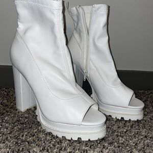 White booties from Simply 10 shoe store